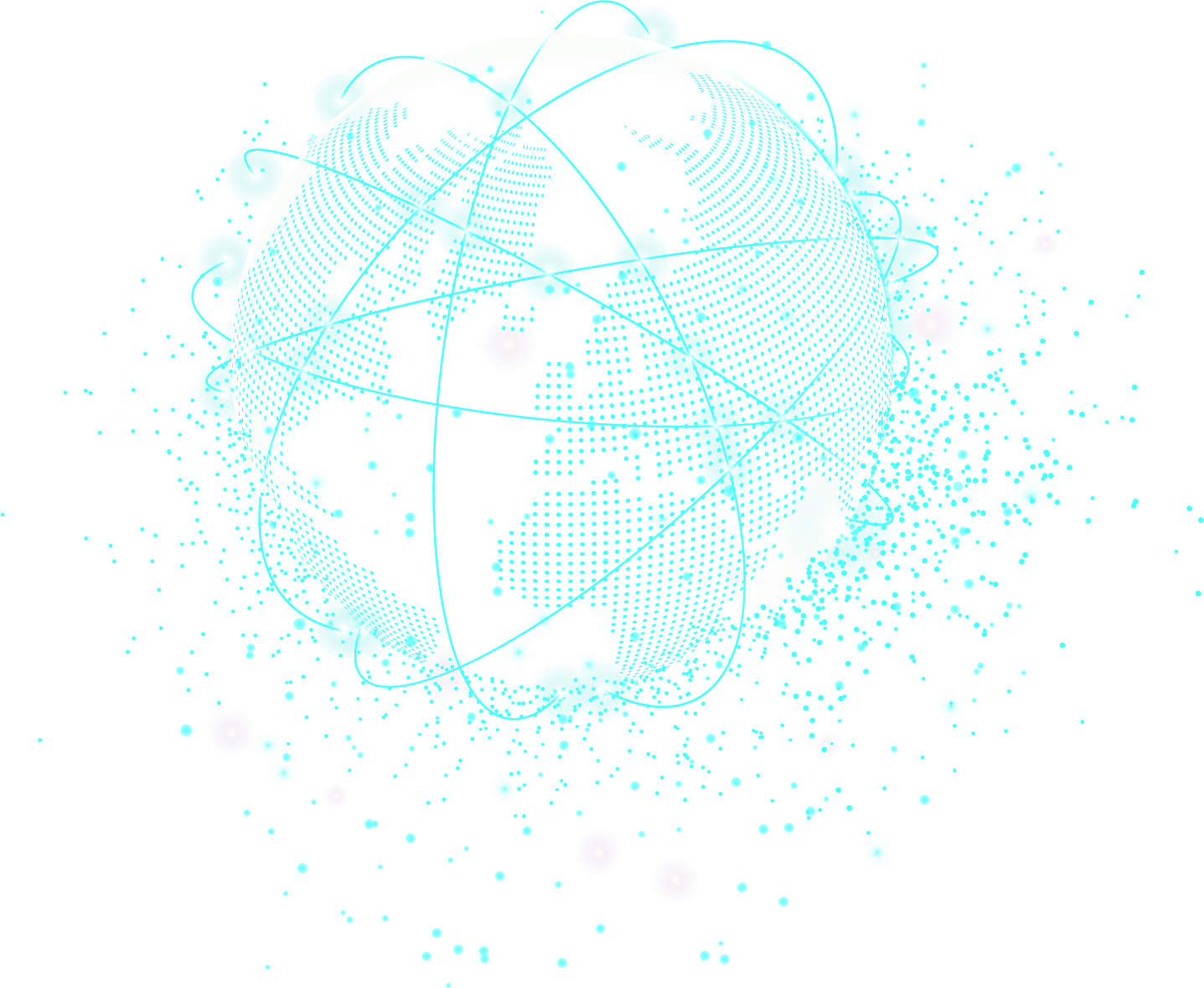Globe with data connectivity